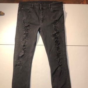 Black ASOS Ripped skinny jeans worn once
